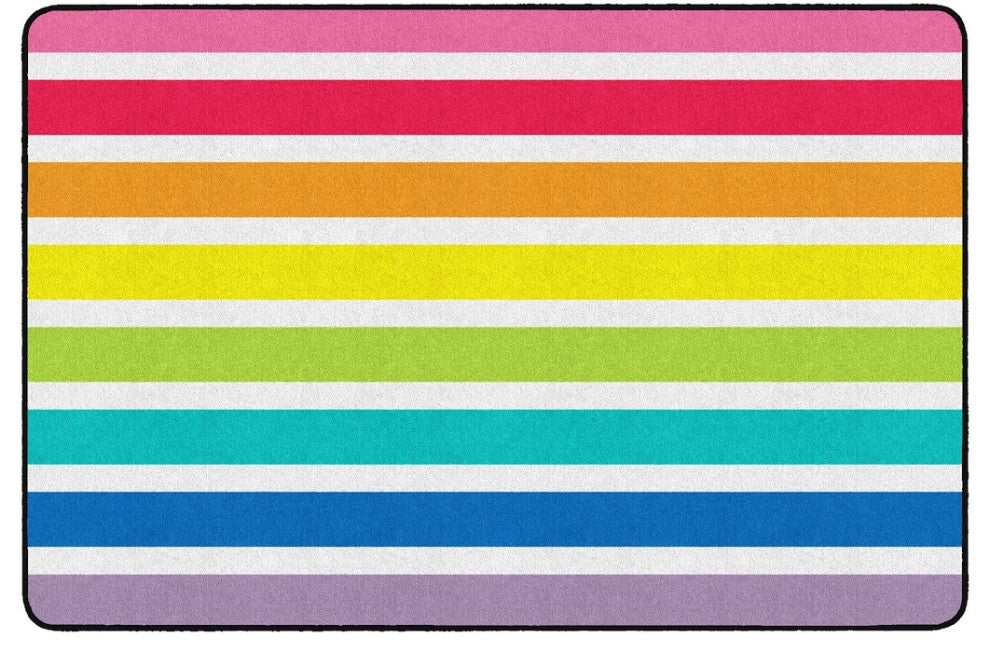 Flagship Carpets CA1995-28SG Hello Sunshine Bright Striped Rainbow