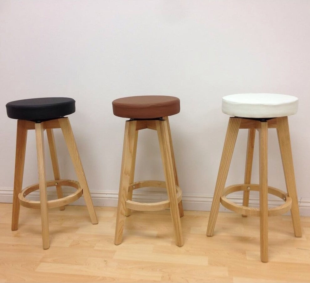 Rex Wood Counter Stool, Brown