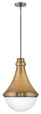 Hinkley Oliver Medium Pendant, Heritage Brass