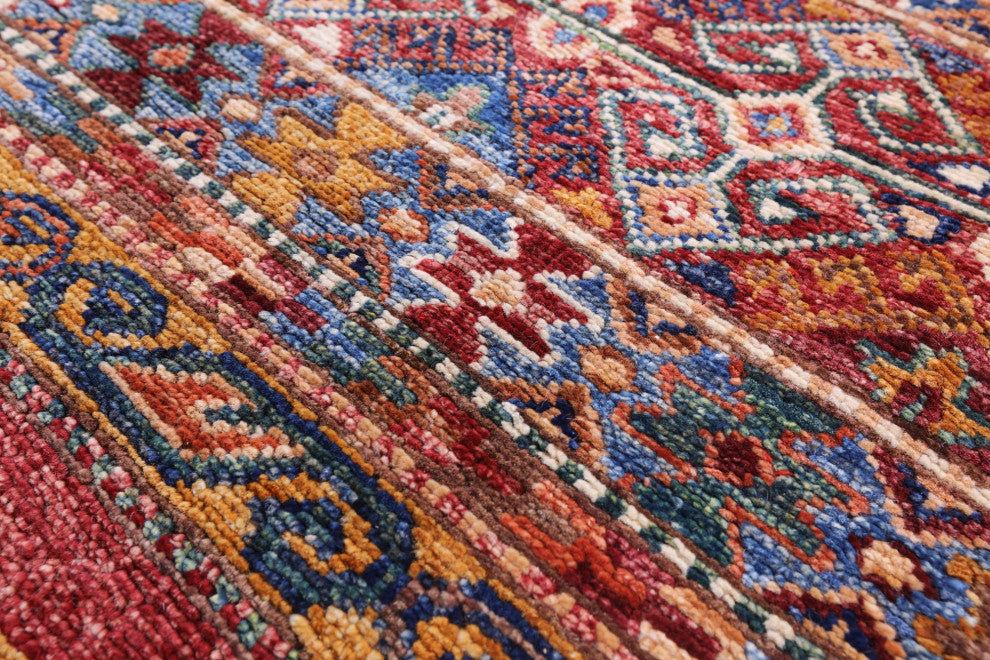 2' 9" X 8' 6" Runner Khorjin Super Kazak Handmade Wool Rug Q11242