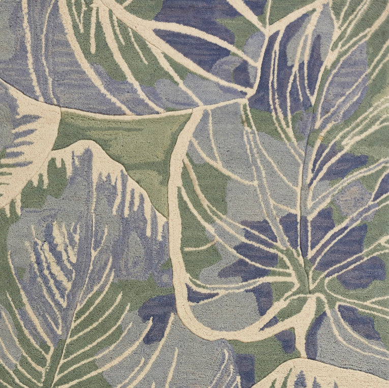 KAS Sparta 3105 Blue/Green Silhoutte Area Rug, 2'6"x10' Runner