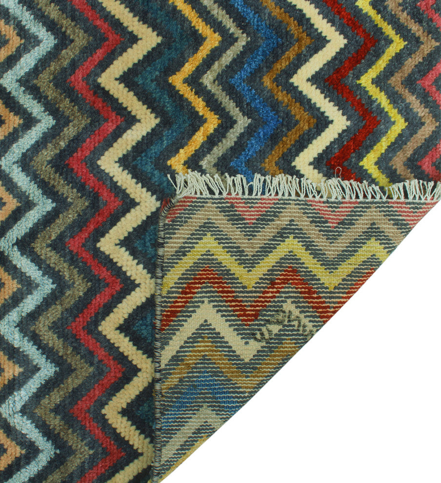 Balochi Malalai Gray/Blue Rug, 3'10x6'0