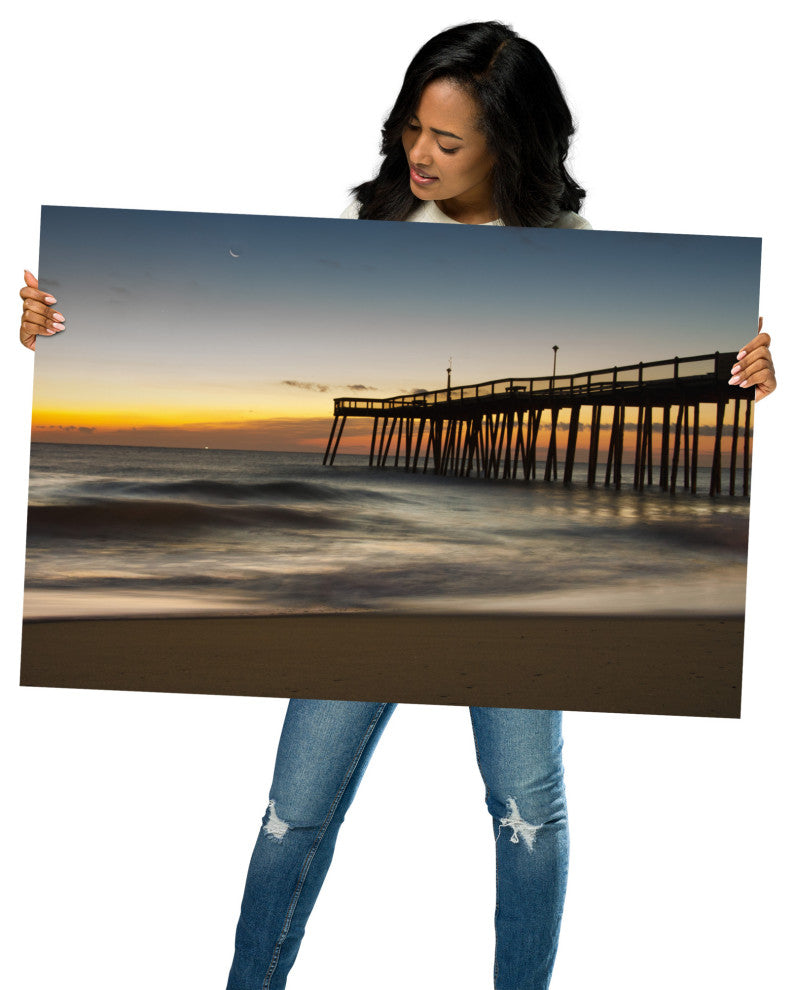 Motion of the Ocean Landscape Photo, Beach Unframed Wall Art Print, 24" X 36"