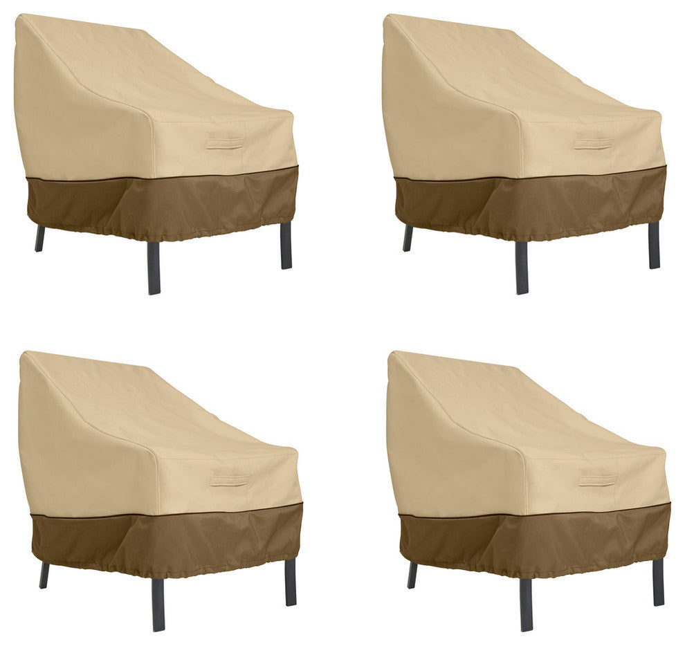 Veranda Patio Lounge Chair Cover-Durable, Water Resistant Covers, Large, 4-Pack