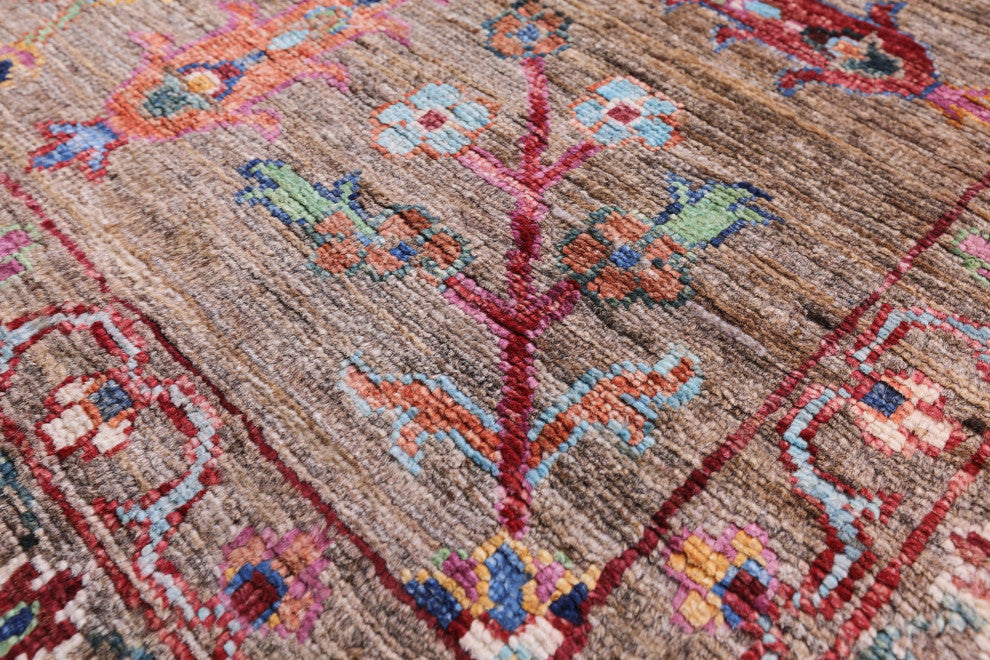6' 8" X 9' 9" Hand-Knotted Persian Tabriz Wool Rug Q10059