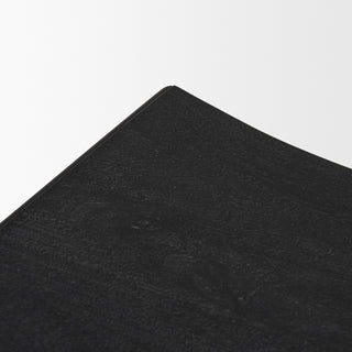 Taniel Textured Black Wood With Black Metal Counter Stool