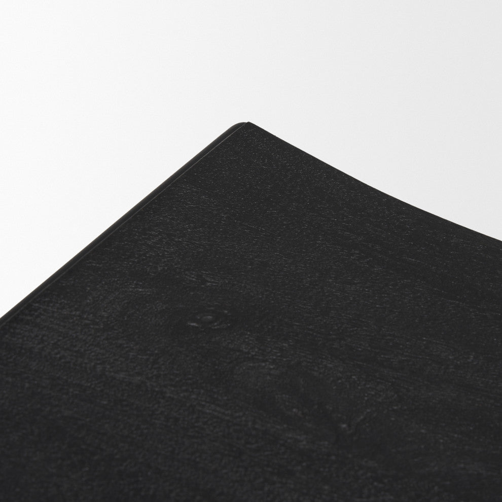 Taniel Textured Black Wood With Black Metal Counter Stool