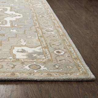 Rizzy Home Suffolk SK323A Gray Oriental Medallion Area Rug, Rectangular 8'x10'