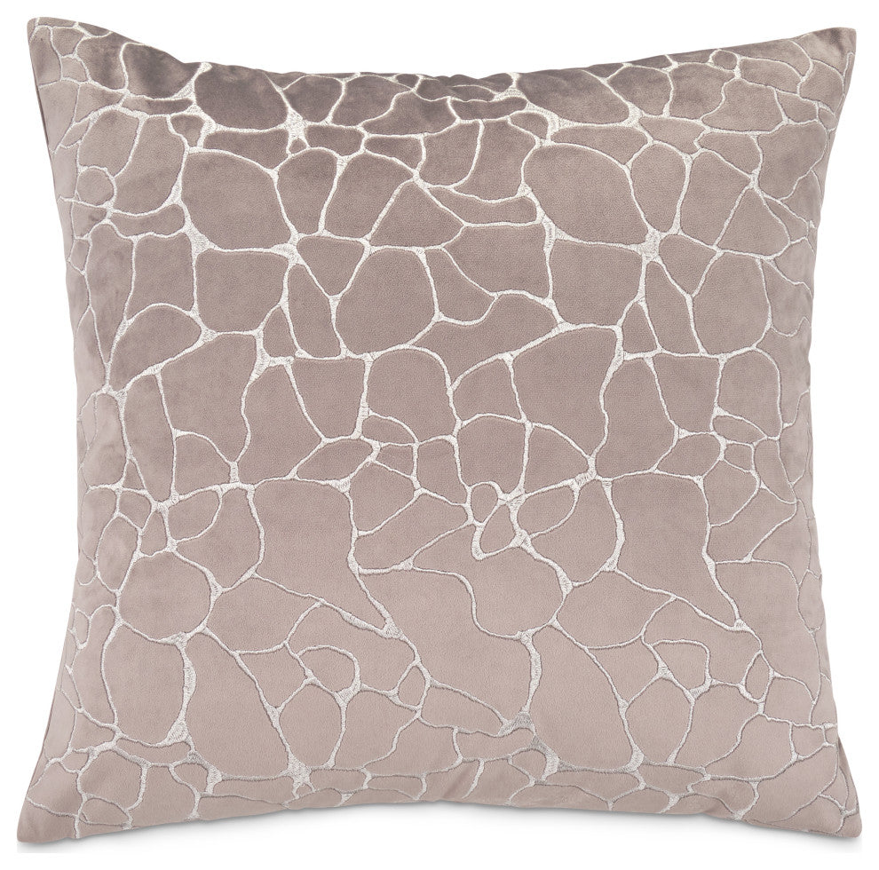 GLAMtastic Crackle 22" Square Pillow, Set of 2, Fog