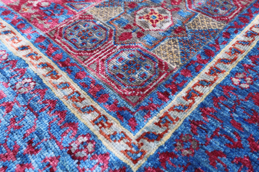 Hand-Knotted Mamluk Wool Rug 5' 0" X 6' 9" - Q12238