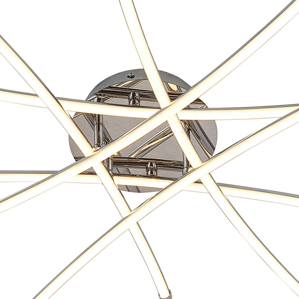 6-Light LED Array Curvilinear Lamp in Chrome Finish
