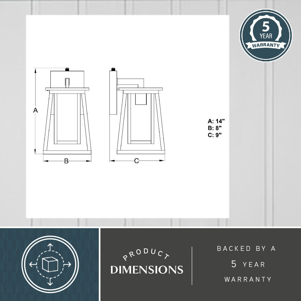 Blackwell 8" Outdoor Wall Light Matte Black