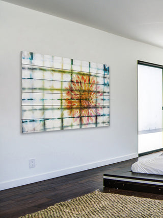 "Peacock" UV Ink Print on White Wood, 45"x30"