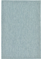 Unique Loom Aquamarine Solid Outdoor 6' 0 x 9' 0 Area Rug