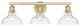 3 Light 28" Bath Vanity Light, Brushed Champagne Bronze With Clear Glass