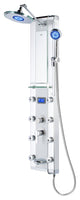 Blue Ocean 52"? Aluminum SPA33D Shower Panel Tower with Rainfall Shower Head