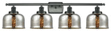 Innovations 916-4W-BK-G78 4-Light Bath Vanity Light, Matte Black