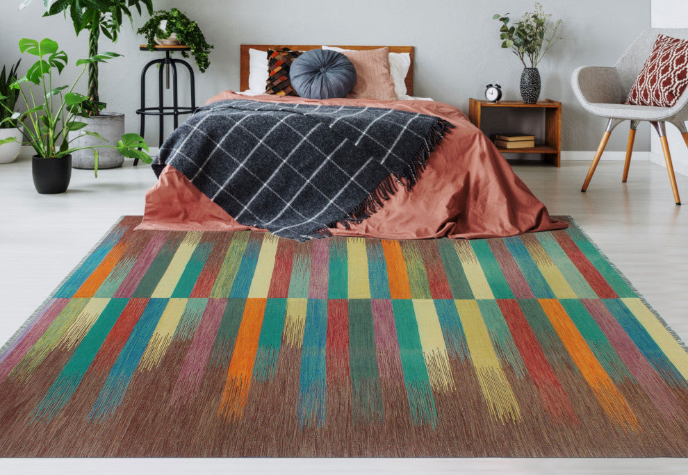 Winchester Kilim Pearlie Burgundy/Purple Rug, 8'2x11'5