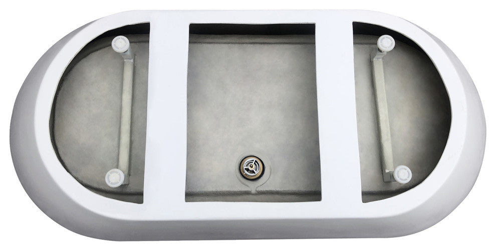 Brooklyn 60" Freestanding White Bathtub, Polished Chrome Drain and Overflow Trim