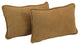 20"X12" Double-Corded Solid Microsuede Back Support Pillows, Set of 2, Camel