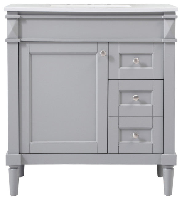 Home Living 21" Transitional Grey-Light Bathroom Vanity