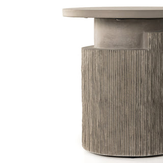 Huron Outdoor End Table-Textured Flint