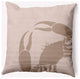 16x16" Crab Dip Nautical Decorative Indoor Pillow, Mauve