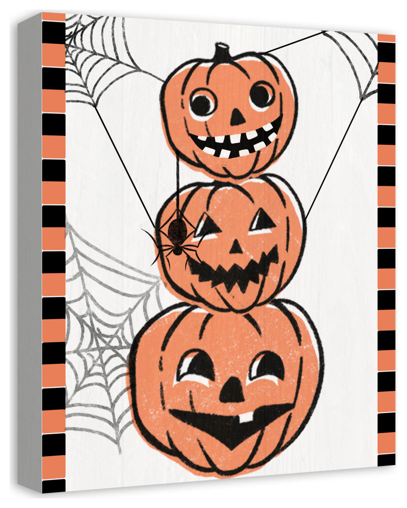 Jackolantern Stack 16x20 Canvas Wall Art