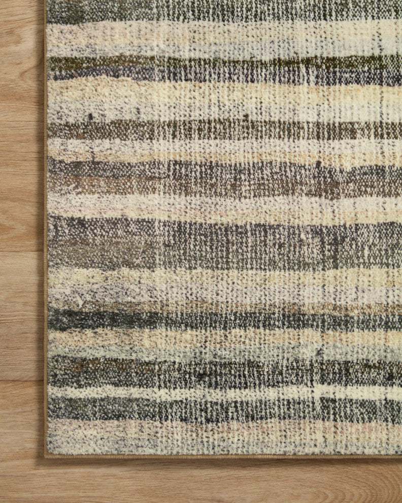 Chris Loves Julia x Loloi Humphrey Natural / Moss 3'-6" x 5'-6" Accent Rug
