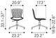 Computer Chair, Faux Vinyl Leather, Steel, Chrome, White, Home Business Office