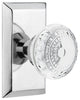 Studio Plate Double Dummy Crystal Meadows Knob, Bright Chrome, STUCME