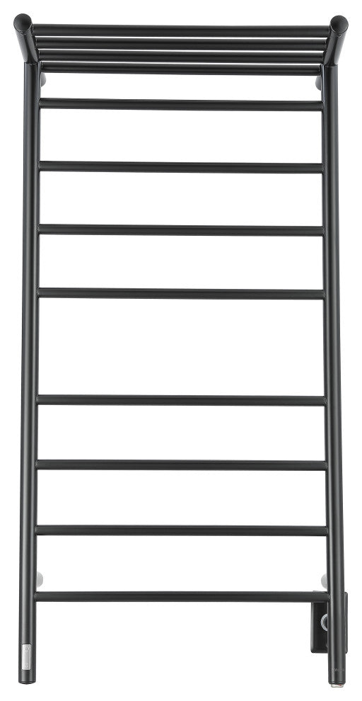 Ancona Piazzo OBT 8-Bar Towel Warmer, On-Board Timer, Matte Black