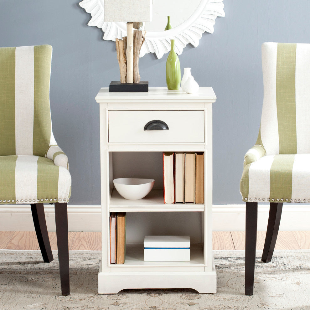Safavieh Griffin 1-Drawer Side Table, White