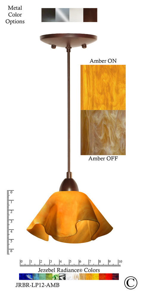 Jezebel Radiance Lily Pendant, Small, Amber