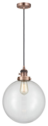 INNOVATIONS 201CSW-AC-G202-12 1-Light Mini Pendant Antique Copper