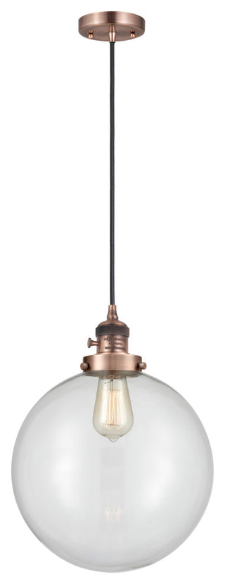 INNOVATIONS 201CSW-AC-G202-12 1-Light Mini Pendant Antique Copper