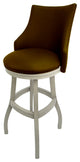 Swivel Tall Spectator Wood Bar Stool 34", Bellissima, Brown, Antique White
