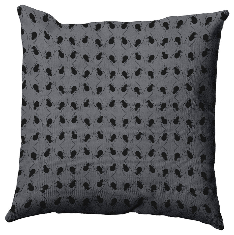 26"x26" Spider Cluster Decorative Throw Pillow, Steel Gray