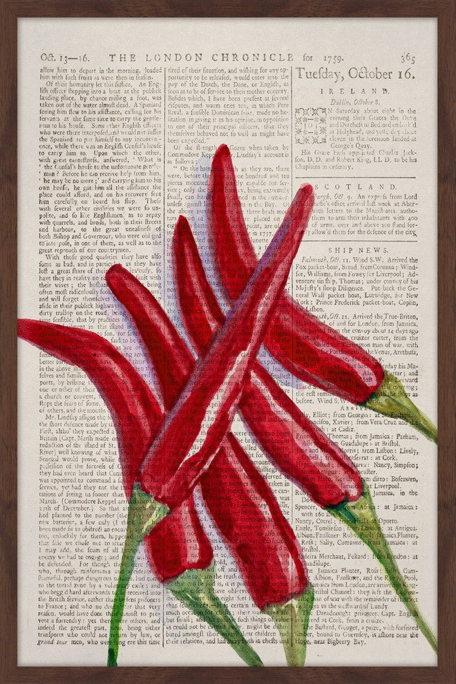 "Red Hot Chilies" Framed Painting Print, 12"x18"