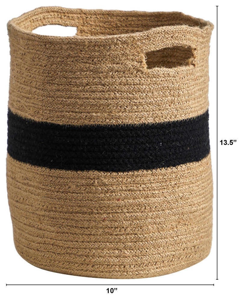 13.5" Handmade Natural Cotton Basket Planter