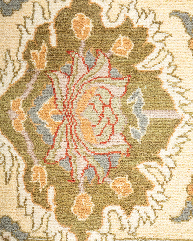 Budaun, One-of-a-Kind Hand-Knotted Area Rug Ivory, 9'2"x12'2"