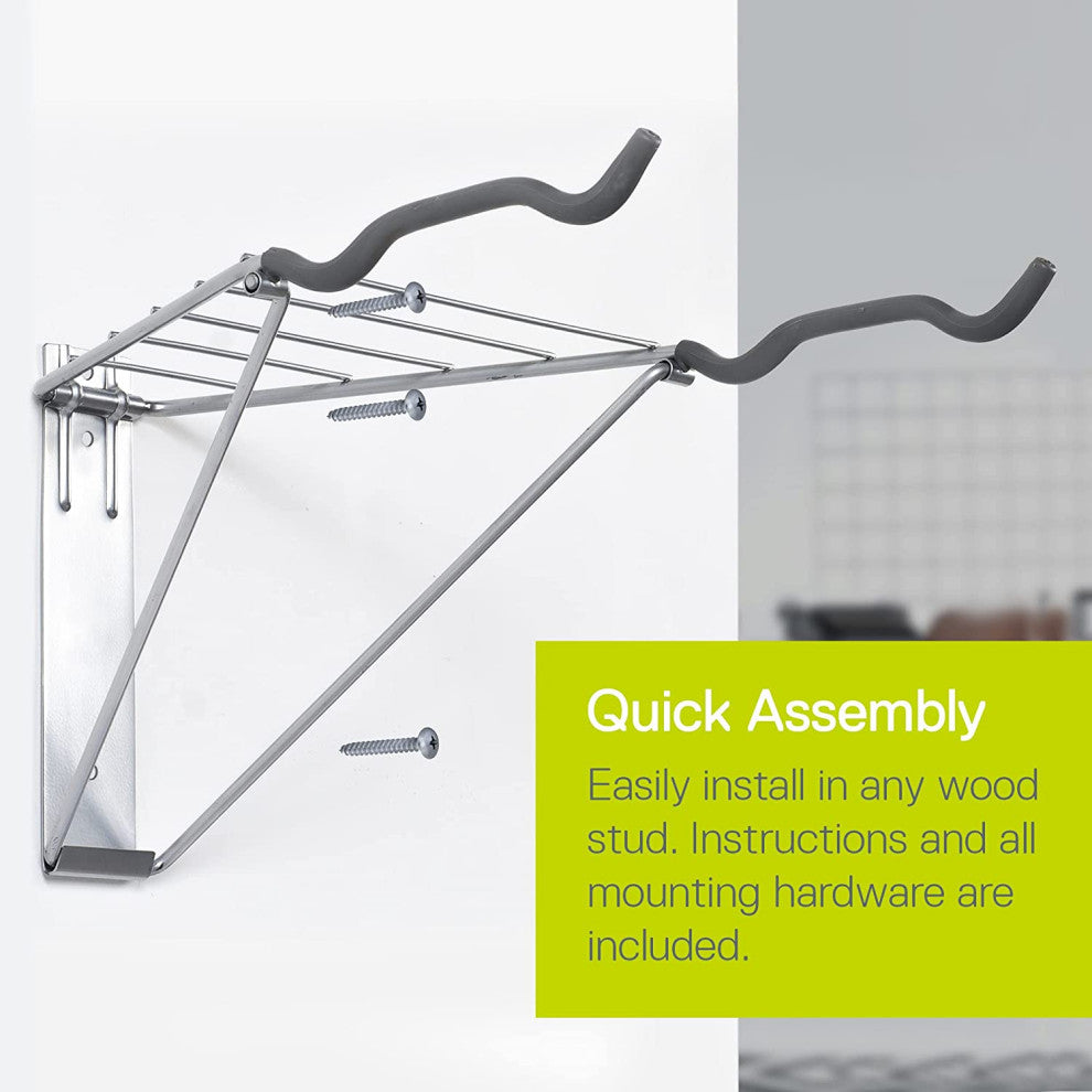 Two Bike Wall Mount Rack w/ Shelf
