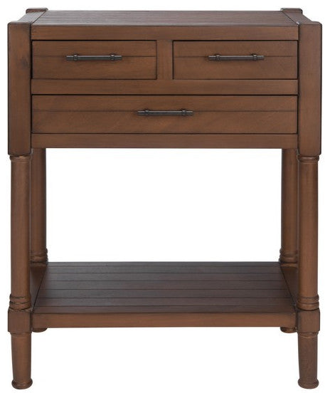 Safavieh Filbert 3 Drawer Console Table, Brown