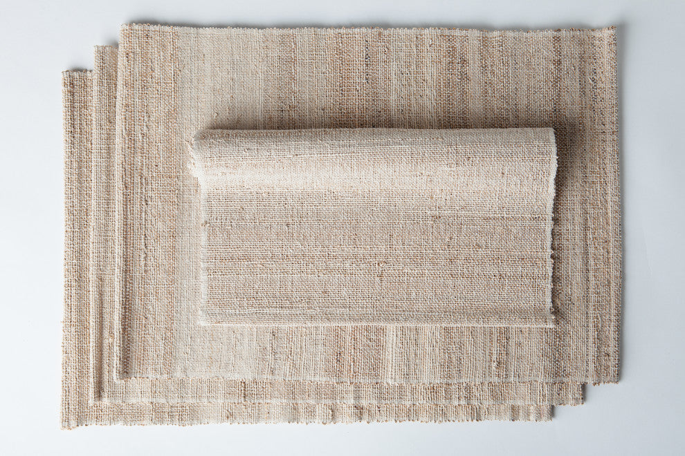 Biscotti Handwoven Banana Stem Placemats, Set Of 4