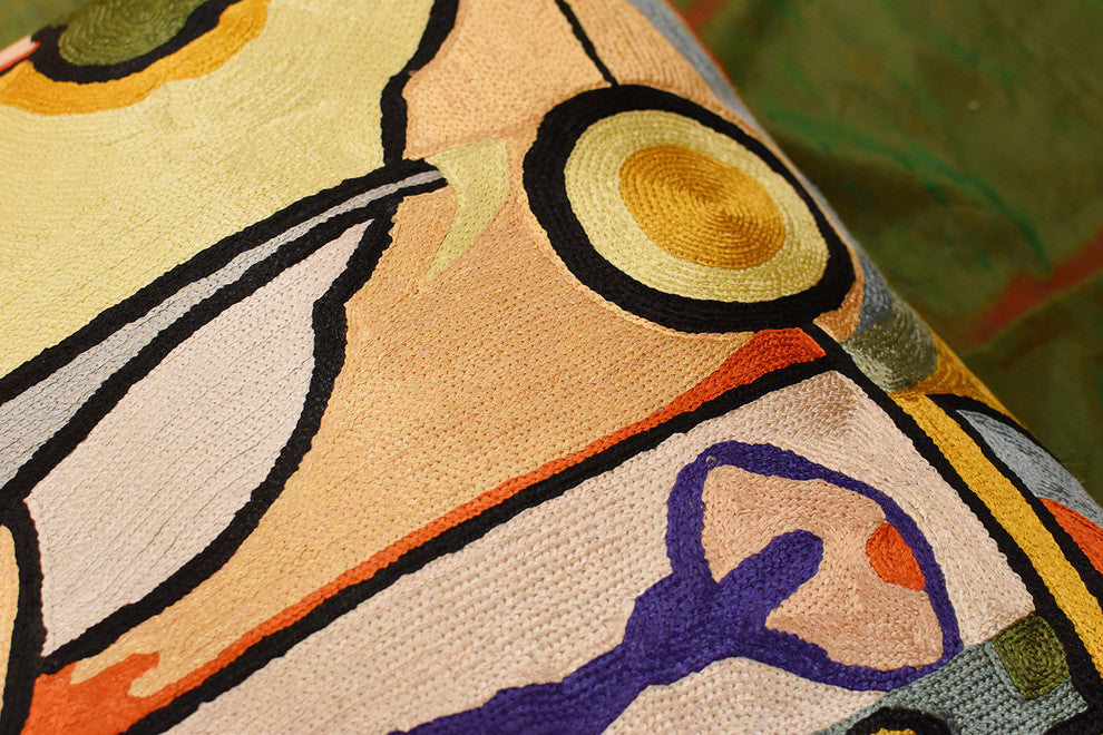 Fun in the Sun II by Alfred Gockel Accent Pillow Cover Handmade Art Silk 18x18"