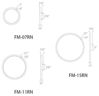 Round LED 7" Flush Mount 3000K, Bronze