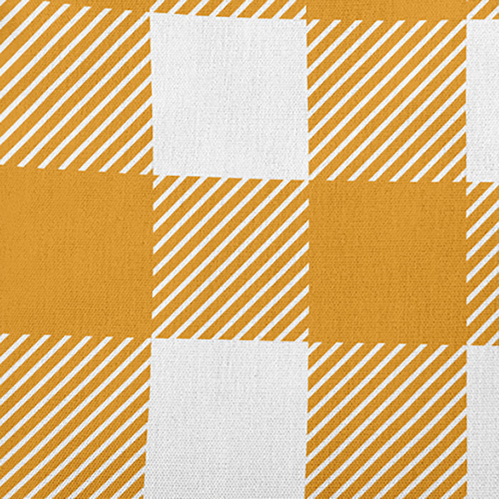 Buffalo Plaid Accent Pillow, Golden Mustard, 18"x18"