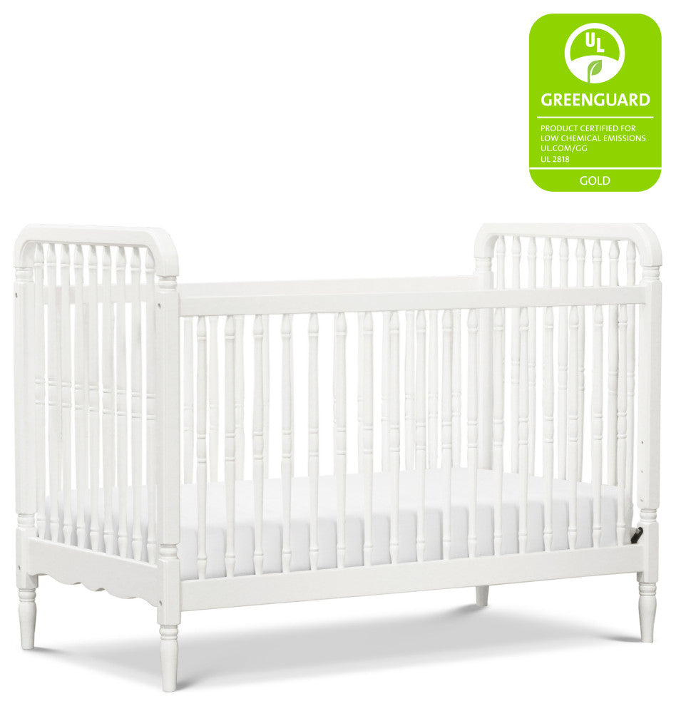 Liberty 3-in-1 Convertible Spindle Crib With Toddler Bed Conversion Kit, Warm White