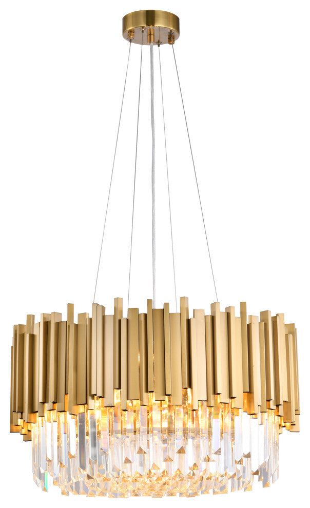 Bethel International MU10C22G 8 Light Chandelier, Gold