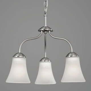 Classic Collection 3-Light Chandelier, Brushed Nickel